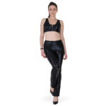 Women's Faux Leather Co-Ord Set with Bra & Leggings