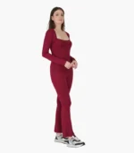 Stylish Square Neck Full Jumpsuit - Image 4