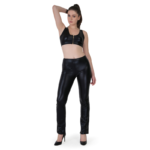 Women's Faux Leather Co-Ord Set with Bra & Leggings - Image 4