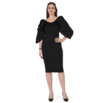 Premium Women's Ruffle Sleeve Bodycon Dress - Image 6