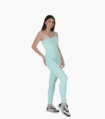 Women’s Sleeveless Sports Bodycon Bodysuit Outfit - Image 3