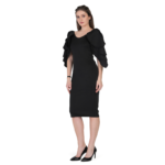 Premium Women's Ruffle Sleeve Bodycon Dress - Image 5