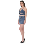 Women's Casual Denim Two-Piece Co-Ord Set with Adjustable Buckle - Image 2