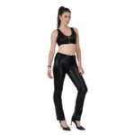 Women's Faux Leather Co-Ord Set with Bra & Leggings - Image 2