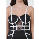 Women's Color Block Mini Dress for Party & Evening Wear - Image 4
