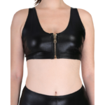 Women's Faux Leather Co-Ord Set with Bra & Leggings - Image 6