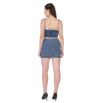 Women's Casual Denim Two-Piece Co-Ord Set with Adjustable Buckle - Image 6