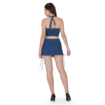 Women's Sleeveless Denim Two-Piece Co-Ord Set with Mini Skirt - Image 3