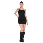 Women's Solid Color Sleeveless Party Dress - Image 3