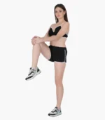 Girl’s Solid black Shorts & Bra set - Image 4