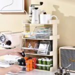 Coffee Bar Organizer with Drawers
