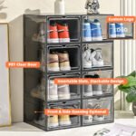 Stackable Shoe Storage Box with Magnetic Door - Image 3