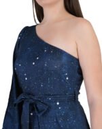 Blue One Shoulder Party Jumpsuit - Image 5