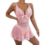 Lace Cute Transparent Gauze Bow Embroidery Sleep Dress