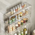 Clear Wall-Mounted Kitchen Storage Rack - Image 3