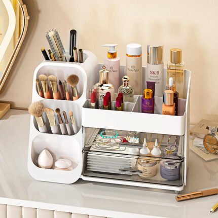 Desktop Makeup Organizer with Compartments