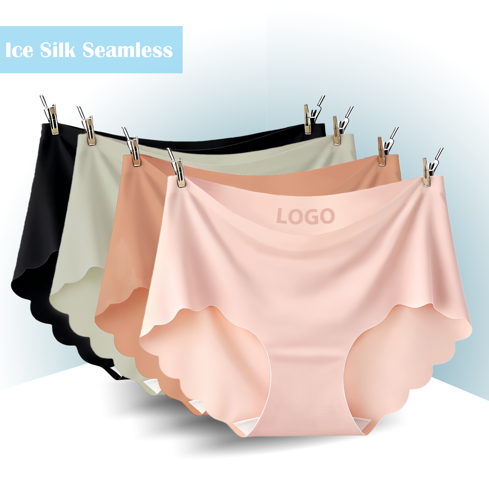 H123236287c5d4454aa355cdf3c6d3b29X Women's Ultra Thin Seamless Panty – Ice Silk Comfort Underwear - Image 1