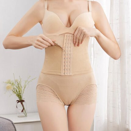 Women's High Waist Lace Tummy Control Shapewear Shorts