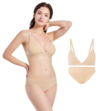 Women's Deep V Wireless Bra & Panty Set | Soft & Breathable Daily Wear - Image 2