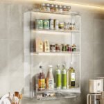 Clear Wall-Mounted Kitchen Storage Rack - Image 4
