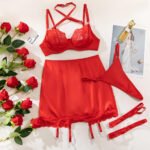 Women's Lace Bra & Garter Lingerie Set - Image 5