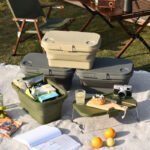 Foldable Camping Storage Box with Serving Tray