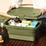 Foldable Camping Storage Box with Serving Tray - Image 3