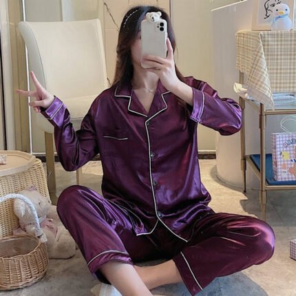 Women's Satin 2-Piece Nightwear Set