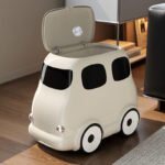 Cute Retro Van Trash Can with Lid - Image 5