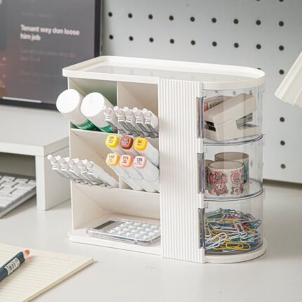 Plastic Multi-Compartment Desk Organizer