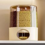 Rice Bucket Compartment Rotating Cereal Packet Organizer Kitchen Rotating Plastic Pet Dispenser Food Container Organizer No reviews yet - Image 4
