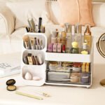 Desktop Makeup Organizer with Compartments - Image 4