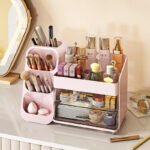Desktop Makeup Organizer with Compartments - Image 5