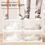 New Style Magnetic Stackable Foldable Plastic Shoe Box Transparent Sneakers Shoe Container Storage Box - Image 4