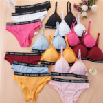 Premium Triangle Cup Wireless Bra Panty Set for Women - Image 10
