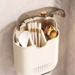 Wall-mounted Cutlery Holder Wall-mounted Knife, Fork and Spoon Organizer Breathable and Non-dripping Cutlery Holder - Image 4