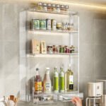 Clear Wall-Mounted Kitchen Storage Rack