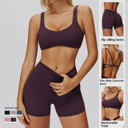 Women's Seamless Gym Wear Set with High Waist Leggings