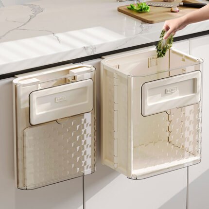Wall Mounted Folding Dustbin for Kitchen & Bathroom