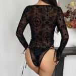 Women's Mesh Corset Bodysuit - Image 7