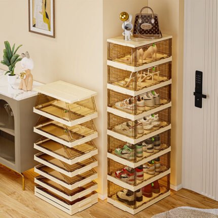 Premium Foldable Transparent Shoe Storage Cabinet