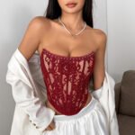 Women's Elegant Lace Corset Top - Image 8