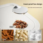 Easy Access to Rice Kitchen Rice Dispenser Translucent Visible Kitchen Cereal Dispenser Moisture-proof Rice Dispenser - Image 3