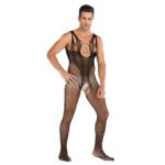 Mens Lingerie One Piece Bodysuits Open Crotch Pantyhose - Image 2