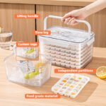 24/48 Grid Ice Cube Tray with Lid - Image 3
