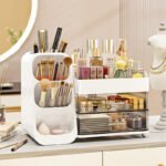 Desktop Makeup Organizer with Compartments - Image 3