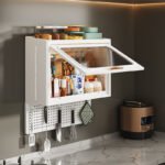 Organizer Wall-mounted Kitchen Organizers Kitchen Wall Storage With PP Hanging Board - Image 2