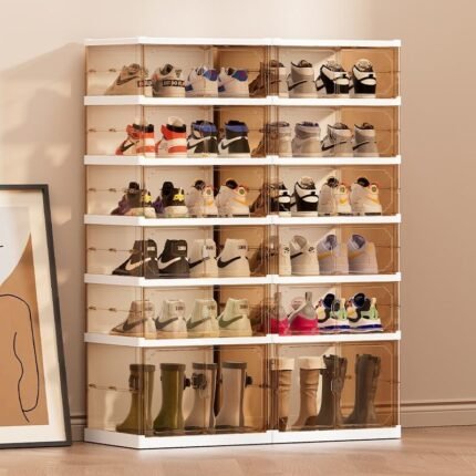 Premium Magnetic Transparent Shoe Storage Cabinet