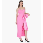 Solid Color Strapless Bodycon Maxi Dress