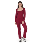 Stylish Square Neck Full Jumpsuit
